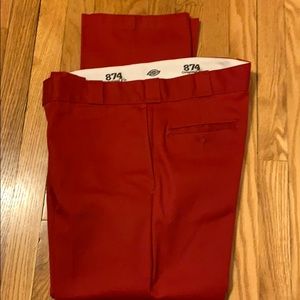 Men’s Red Dickies pants size 34x30